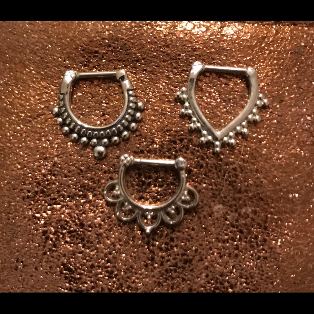 Set of 3 septum rings